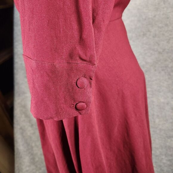 Miusol Dress Women Medium Retro Fit & Flare Blood Red Vampire Glam Classic Ruche - Picture 11 of 16